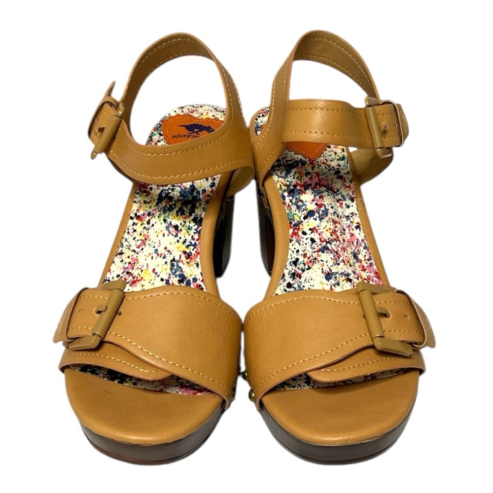 RocketDog Tan  and Brown Padley Sandals with Cushioned footbed Sz 7